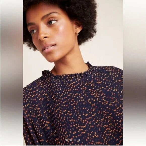 Anthropologie Dress Womens Medium 4 Vega Pleated Mini Lined Seen Worn Kept - Picture 5 of 6